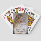 'S Werelds beste kattenmoeder gepersonaliseerde fo Pokerkaarten (Achterkant)