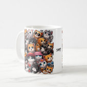 's Werelds beste kattenuitdrukkingen personalisere Koffiemok (Voorkant links)