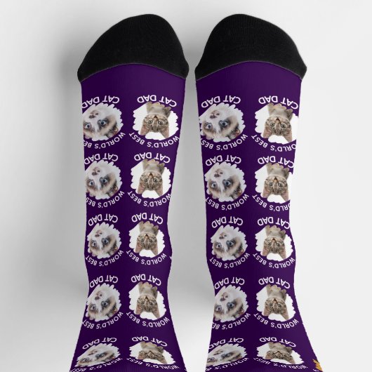 'S Werelds beste kattenvader - Aangepaste 3 katten Sokken (Top)