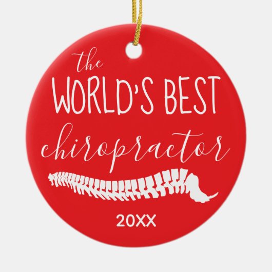's werelds beste keramische chiropractor-keramiek keramisch ornament (Voorkant)