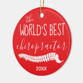 's werelds beste keramische chiropractor-keramiek keramisch ornament (Links)