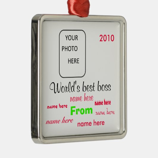 's Werelds beste kerstversiering Metalen Ornament (Rechts)