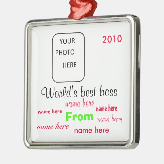 's Werelds beste kerstversiering Metalen Ornament (Links)