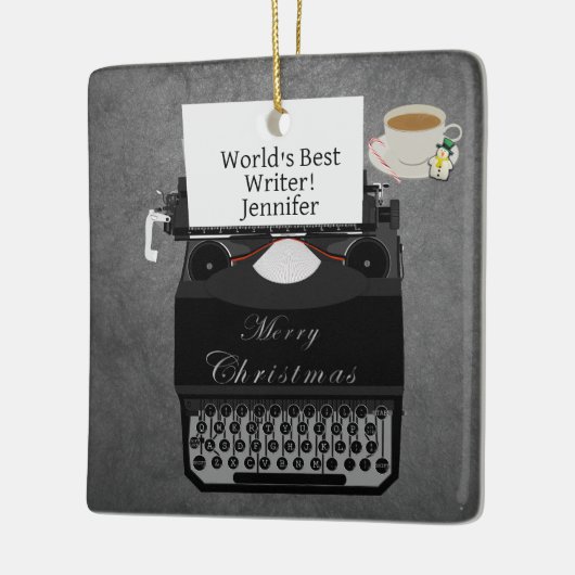 's Werelds beste kerstversiering voor tekstschrijf Keramisch Ornament (Links)