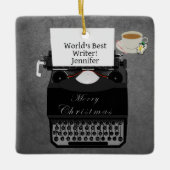 's Werelds beste kerstversiering voor tekstschrijf Keramisch Ornament (Voorkant)