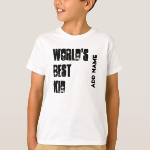 's Werelds beste Kind, aangepaste naam zwart-wit W T-shirt