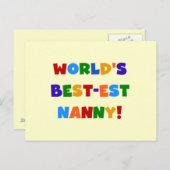 's Werelds beste kindermeisje met heldere kleuren Briefkaart (Voorkant / Achterkant)