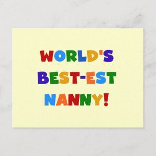 's Werelds beste kindermeisje met heldere kleuren Briefkaart