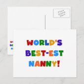 's Werelds beste kindermeisje met heldere kleuren Briefkaart (Voorkant / Achterkant)