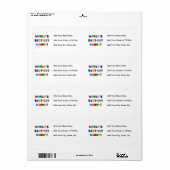 's Werelds beste kindermeisje met heldere kleuren Etiket (Full Sheet)