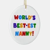 's Werelds beste kindermeisje met heldere kleuren Keramisch Ornament (Rechts)