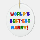 's Werelds beste kindermeisje met heldere kleuren Keramisch Ornament (Links)