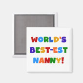 's Werelds beste kindermeisje met heldere kleuren Magneet (Voorkant / Achterkant)