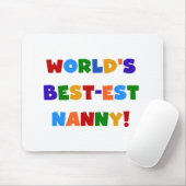 's Werelds beste kindermeisje met heldere kleuren Muismat (Met muis)