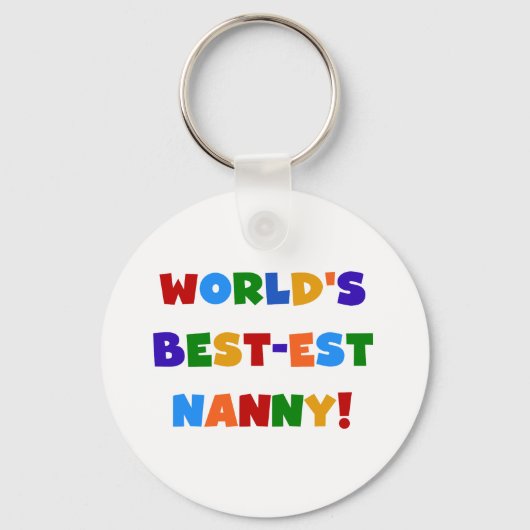 's Werelds beste kindermeisje met heldere kleuren Sleutelhanger (Voorkant)