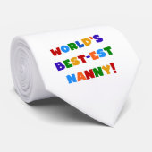 's Werelds beste kindermeisje met heldere kleuren Stropdas (Opgerold)