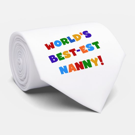 's Werelds beste kindermeisje met heldere kleuren Stropdas (Opgerold)