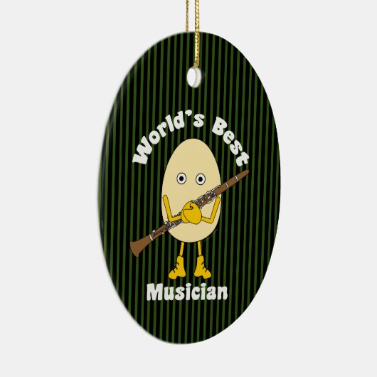 's Werelds beste klarinet muzikant Keramisch Ornament (Rechts)