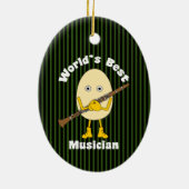 's Werelds beste klarinet muzikant Keramisch Ornament (Achterkant)