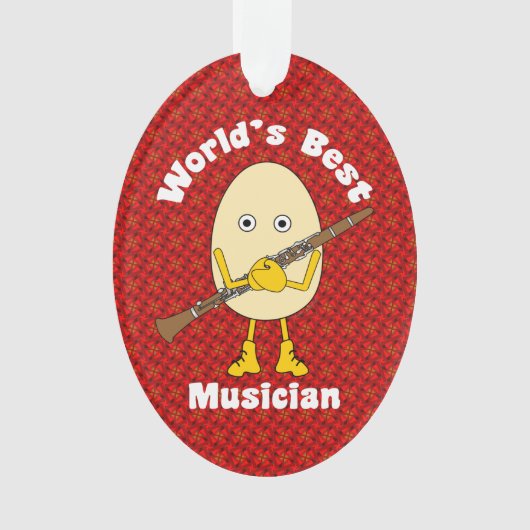 's Werelds beste klarinet muzikant Ornament (voorkant)