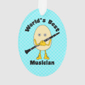 's Werelds beste klarinet muzikant Ornament (achterkant)