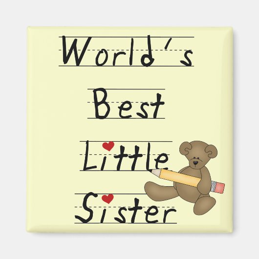 's Werelds beste kleine zuster-overhemden en cadea Magneet (Voorkant)