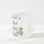 's Werelds beste kleine zuster-overhemden en cadea Matglas Koffiemok (Voorkant rechts)