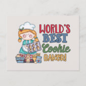 's Werelds beste koekjesbakker tekst toevoegen Briefkaart (Voorkant)