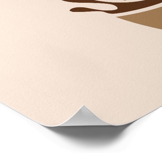 's Werelds beste koffie hier geserveerd Poster (Hoek)