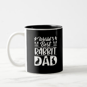 's Werelds beste konijn pap-dochter-moeder-bunny p Tweekleurige Koffiemok