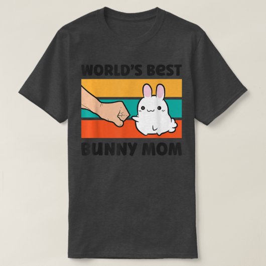 's Werelds beste konijnenmam Cute Rabbit Bunny T-shirt (Design voorkant)
