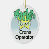 's Werelds beste kraanexploitant Keramisch Ornament (Rechts)