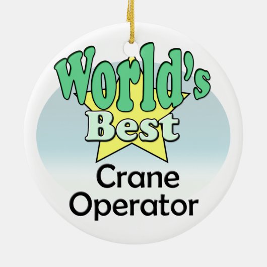 's Werelds beste kraanexploitant Keramisch Ornament (Achterkant)