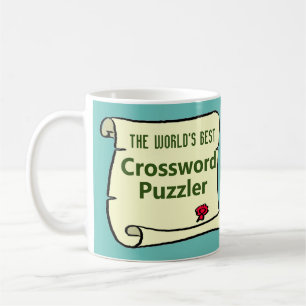 's Werelds beste kruiswoordpuzzler. Koffiemok