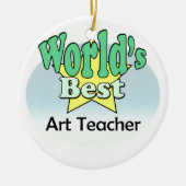 's Werelds beste kunstleraar Keramisch Ornament (Voorkant)