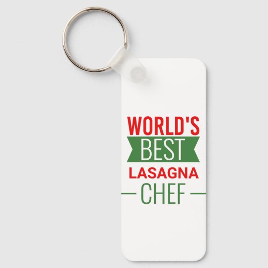 's Werelds Beste Lasagne Chef Sleutelhanger (Voorkant)