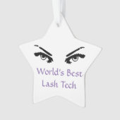 's Werelds beste 'Lash'-technicus Ornament (voorkant)