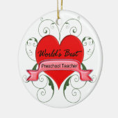 's Werelds beste leerkracht Keramisch Ornament (Links)