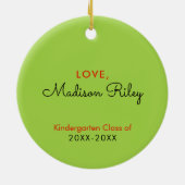 'S WERELDS BESTE LEERLeerschool Keramisch Ornament (Achterkant)