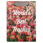 's Werelds beste leermachine-roze klembord (Voorkant)