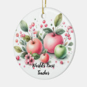 's Werelds beste leraar Apple Delight Keramisch Ornament (Links)