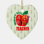 's Werelds beste leraar Apple | Geometrie Wiskunde Keramisch Ornament (Rechts)