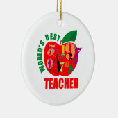 's Werelds beste leraar Apple Keramisch Ornament (Rechts)