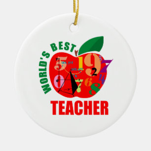 's Werelds beste leraar Apple Keramisch Ornament