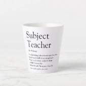 's Werelds beste leraar definitie van Typografisch Latte Mok (Voorkant)