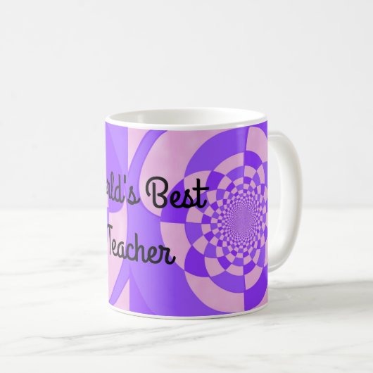 's Werelds beste leraar fractaal ontwerp Koffiemok (Voorkant rechts)