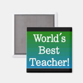 's Werelds beste leraar magneet (Voorkant / Achterkant)