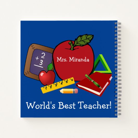 's Werelds beste leraar personaliseren Notitieboek (Achterkant)