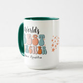 's Werelds beste leraar | Retro Beste leraar Gift Mok (Voorkant links)