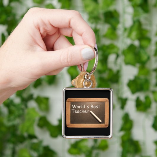 's Werelds beste leraar Rustic  Schoollaat K Sleutelhanger (Hand)
